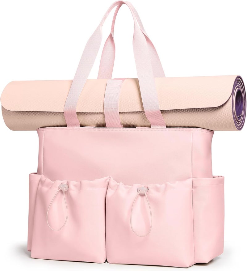KALIDI FANCY FOREST KALIDI Yoga Mat Bag Gym Bag for Women Tote with Pockets, Workout Bag Handbag with Zipper for Travel Sport Pilates Work Commute - Image 1